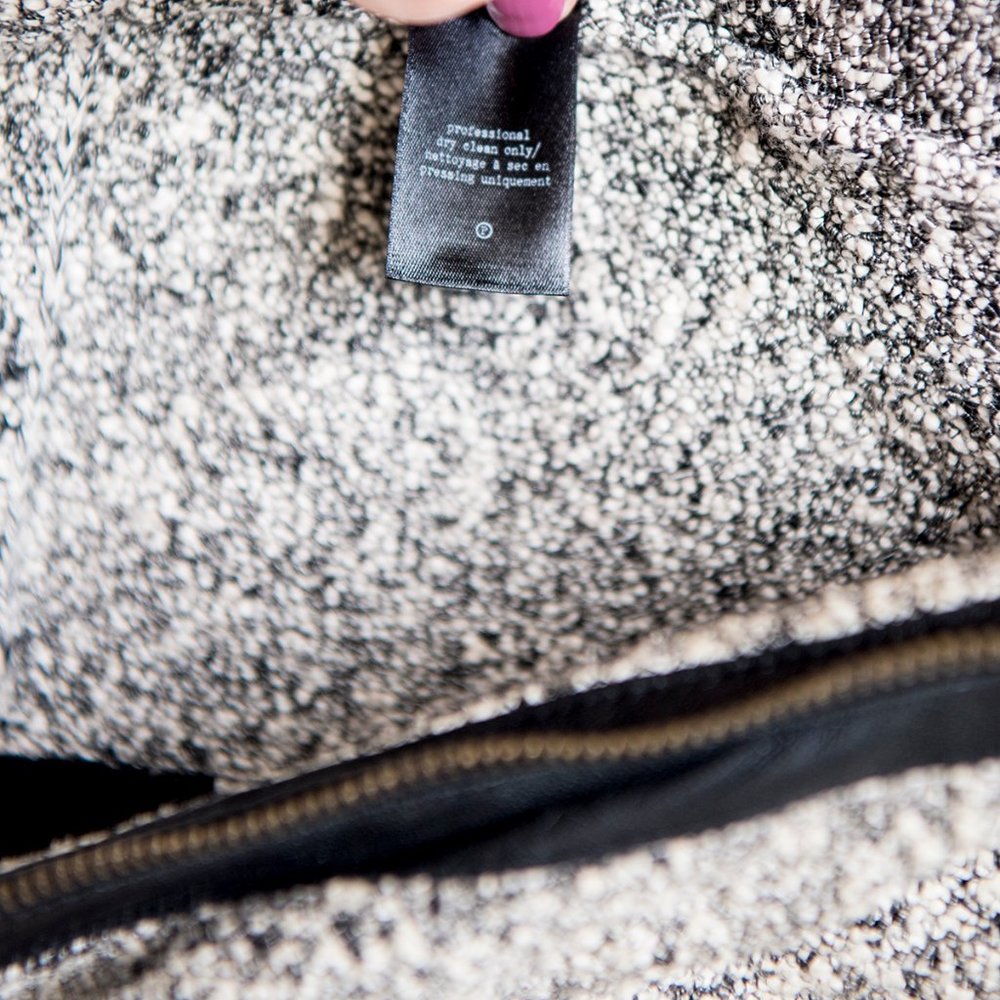 Rag & Bone Bouclé Knit Jacket Leather Trim XS - Picture 10 of 12